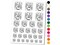 Mopey Cat Meow and Stars Temporary Tattoo Water Resistant Fake Body Art Set Collection